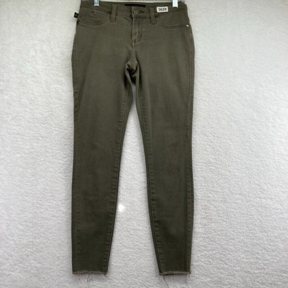 Rock Republic Womens Kashmiere Jegging Jeans Size 4  Olive‎ Green Denim Raw Hem